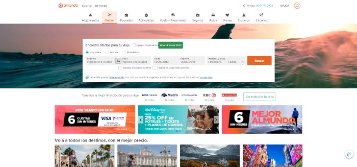 sitio web para encontrar vuelos baratos en argentina